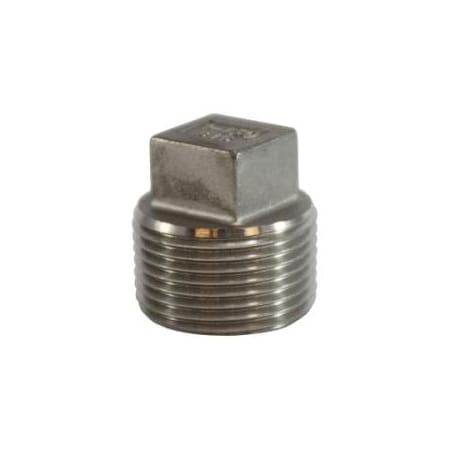 Midland Industries PLUG H SQ CORED 2IN MPT SST 150LB 63658