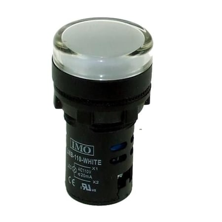 Imo Automation LED Pilot Light 110VAC White IP65 LMB-110-WHITE