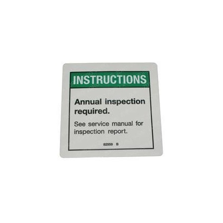 Genie REPLACEMENT DECAL, NOTICE ANNUAL INSP REQ 82559
