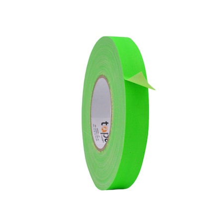 Wod Tape GTC12F Gaffer Tape Fluorescent Green 1 in. X 60 ft., 48PK WOD GTC12F-01000-48-60-FGR
