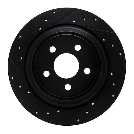 Dynamic Friction Co DFC Brake Rotor - Drilled and Slotted - Black 633-55005L