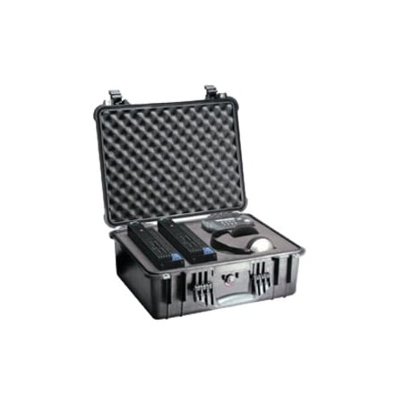 Pelican Black Protective Case, 20.7"L x 17.2"W x 8.40"D 1550NF