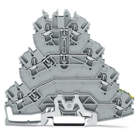 Wago Terminal Block, 4.07" L, 800V, Gray 2002-4127