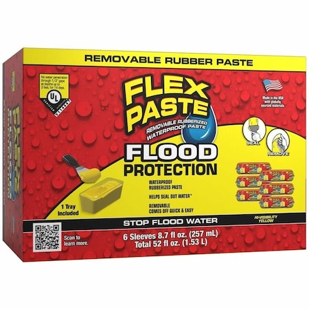 Flex Seal Flex Paste Flood Protection MAX 52 fl. oz, 6 sleeves, 2PK RPSYELR64