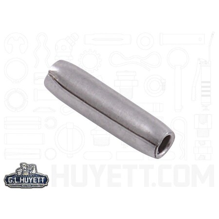 Huyett Coiled Spring Pin, Standard Duty, 420 Stainless Steel, 0.047 in Dia x 0.188 in Length SPCSP-046-0187