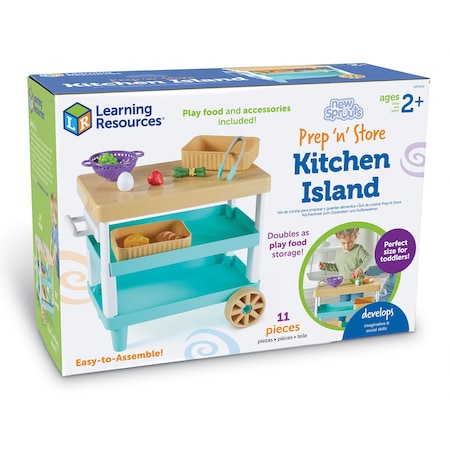 Learning Resources New Sprouts Prep n Store Play Kitchen Island LER9752