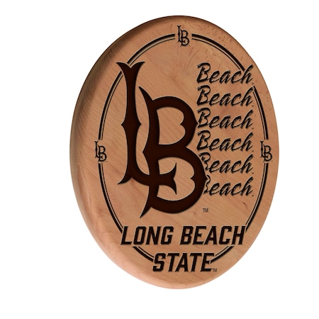 Holland Bar Stool Co Long Beach State University 13" Laser Engraved Solid Wood Sign WSgnLNatLBStUn
