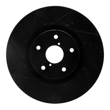 Dynamic Friction Co DFC Brake Rotor - Drilled and Slotted - Black 633-13016L