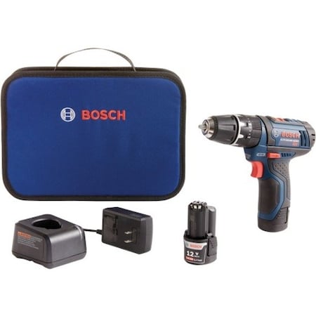Bosch 12.0 V Hammer Drill, Battery Included, 3/8 in Chuck PS130-2A