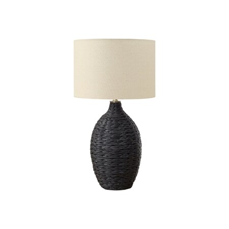 Monarch Specialties Lighting, 30"h, Black Rattan, Beige Shade, Transitional I 9918