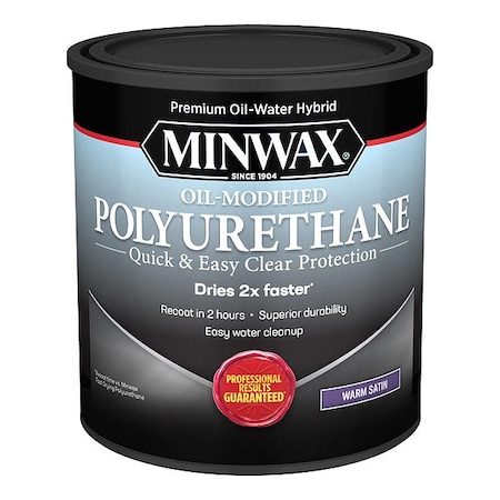 Minwax Finish, 1 qt, Satin, Clear 630250444