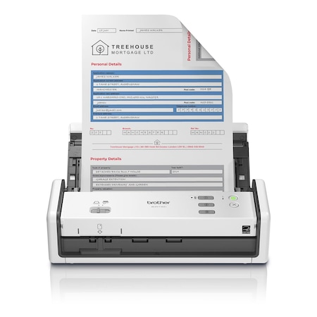Brother Compact Duplex Desktop Scanner with Single Pass Double-Sided Scanning, 30 cpm ADS-1300