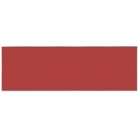 Aarco VIC Cork Bulletin Board w/ a Clear Satin Anodized Aluminum Frame, Hot Salsa Red 48''Hx144''W DW48144210