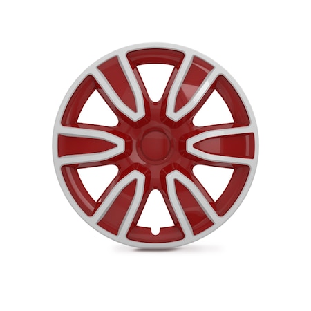Altertrim 15 in Univ Hubcaps for steel whls, Snap-On, (White & Red Lacq), 4PK CHB-5087-WR-15