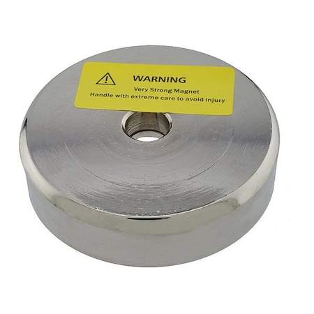Zoro Select Rare Earth Magnet, Steel NAC025000NBX