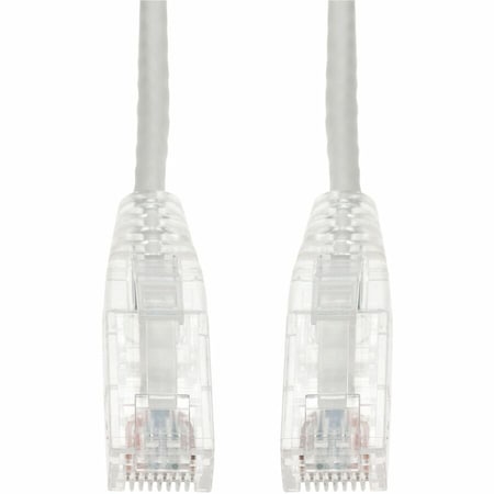 Add-On 10-PACK 10FT WHITE CAT 6 SLIM PVC ETHERNET CABLE SNAGLESS CLEAR-CLAW RJ-45 M/M B ADD-10FSLCAT6-WE-10PK