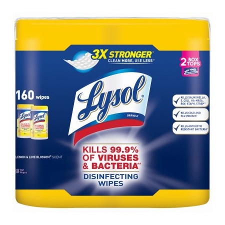 Reckitt Benckiser 2PK 80 CT Lysol Wipes 1920080296