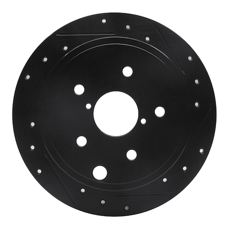 Dynamic Friction Co DFC Brake Rotor - Drilled and Slotted - Black 633-13024R