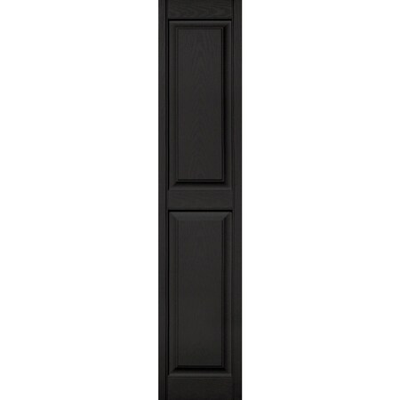 Builders Edge 15''x71'' Black Panel Shutter, 2PK 30140071002