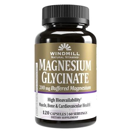 Windmill Magnesium Glycinate, 200mg, 120PK 03504600325