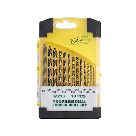 Dottie 13 Pc High Speed Steel Drill Kit M213