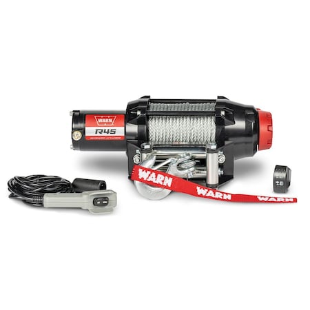 Warn Vehicle Mounted Recovery Winch 12 Volt Electric 4500 Lb Capacity Steel Rope 110045