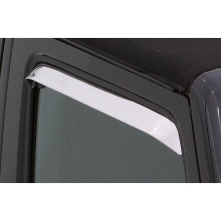 Ventshade Rainguards, Ledge Design, Screw-On, Stainless Steel, Set Of 2 12068