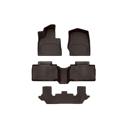 Weathertech Cocoa, Front and Rear and Rear FloorLiner HP 4717161-471575-2-4IM