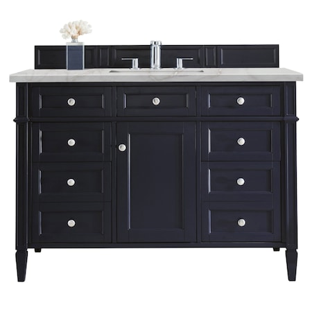 James Martin Vanities Brittany 48'' S Vanity, Victory Blue w/ Victorian Sil Silestone Top w/FreePower Wireless Charger 650-V48-VBL-FVSL