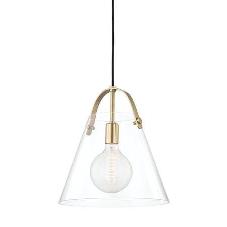 Mitzi Karin 1 Light Pendant 12.75 In. Aged Brass H162701L-AGB