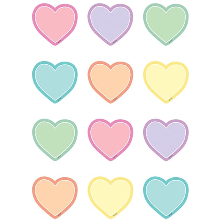 Teacher Created Resources Pastel Pop Hearts Mini Accents, 36-Piece Set, 6PK 8420