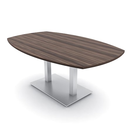 Skutchi Designs Arc Rectangle Meeting Room Table, 45 in W, 72 in L, Brown HAR-AREC-48x72-DOU-H3041