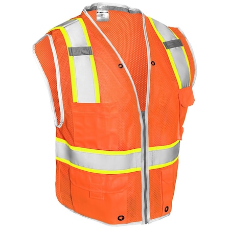 Kishigo Mesh Safety Vest, HD, Orange, Class 2, 2XL 1511-2X