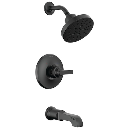 Delta Tetra Monitor 14 Series Tub & Shower Trim In Matte Black T14489-BL