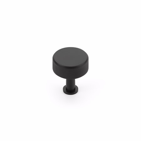 Schaub 1-1/4in Center to Center Pub House Knurled Cabinet Knob Matte Black Finish 5002-MB