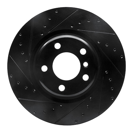 Dynamic Friction Co DFC Brake Rotor - Drilled and Slotted - Black 633-31113L
