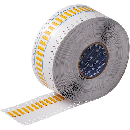 Brady BSP45 Series PermaSleeve Low Smoke Zero Halogen Wire Marking Sleeves, 0.125 in. Dia x 1 in. W, Yellow SA-2LSZH-125-1-YL
