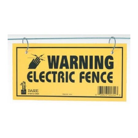 Dare Products Electric Fence Warning Sign 1614-3