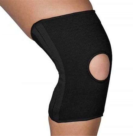 Blue Jay Slip-On Knee Support Open Patella with Stabilizers, Balck - Medium BJ215201MD