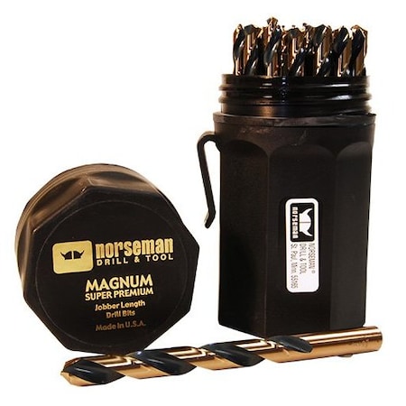 Norseman Drill & Tool Norseman SP29P UltraDex Jobber Length Black & Gold 29pc Drill Bit Set 44170