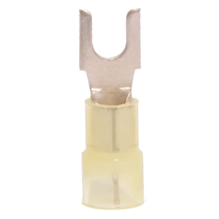 Hillsdale Terminal Fork Terminal, #8 Stud Size, 10 AWG, Nylon Insulated, 500 PK 50282BZN