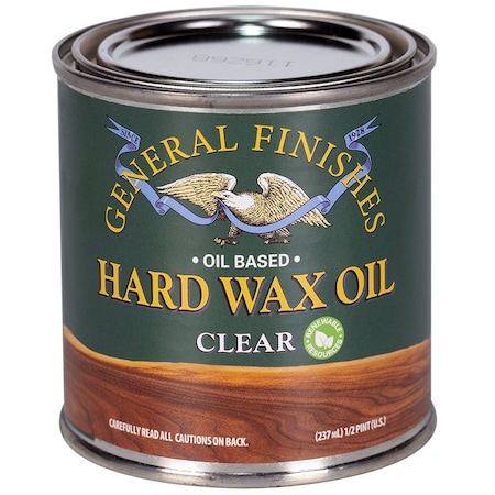 Allway 1/2 Pt General Finishes B807-UL Clear Hard Wax Oil Natural Look Wood Enhancer SB25-5T