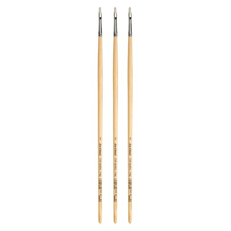 Da Vinci TOP-ACRYL Bright White Brush, Synthetic, Acrylic & Oil, Flat, Series 7182, Size 2, 3PK VA-7182_2