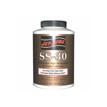 Jet-Lube SS-30, Extreme Anti-Seize and Thread Lubricant, 1 lb, Brushtop Can 399-12504