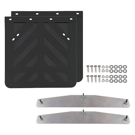 Mytee Products Semitruck Mud Flap & Weight Kit 2K 24inx24inMud Flap & 2PK Weight w/3 Welded Studs MUDFLAP-24-WT-KIT