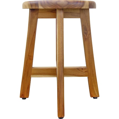 Homeroots 18" Natural Brown Backless Bar Chair 376718