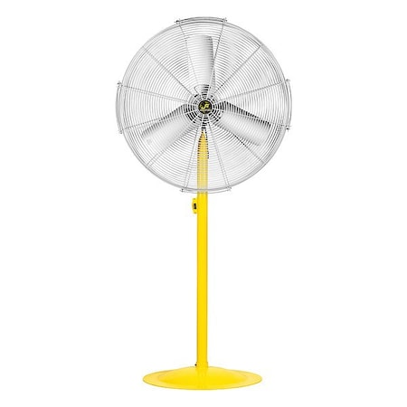 Jan Fan CirculatingFan, 30inDia, Silver, Hardwired JF-PF30-DCS-S