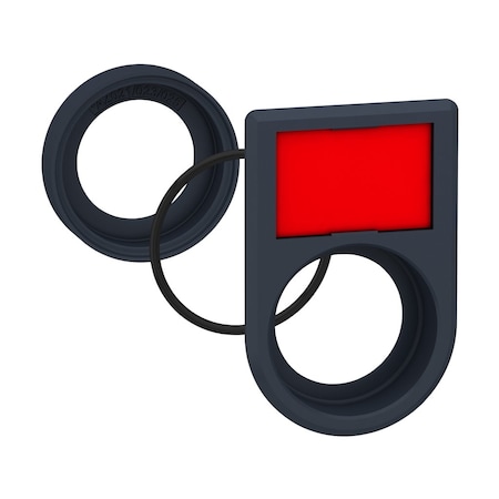 Schneider Electric Flush mounting kit, Harmony XB5, mounting kit 30mm for push buttons and pilot lights 22mm, plastic, 2 line legend ZB5AZ025