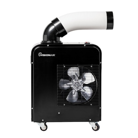 Visionair Portable Spot Cooler, 7000 Btu Cooling, 1-Speed, 115 V, 15 A, Black 2VASPOT5300