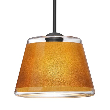 Besa Lighting Besa Pica 9 Pendant, Gold Sand, Black Finish, 1x 9W LED 1TT-PIC9GD-LED-BK